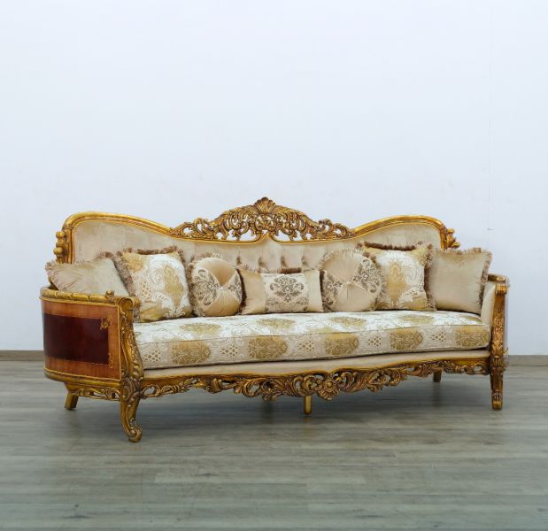 European Furniture - Maggiolini Luxury Sofa - Antique Bronze Demask Gold - 31055-S - GreatFurnitureDeal
