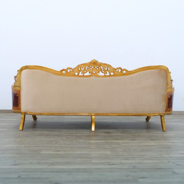 European Furniture - Maggiolini III Sofa in Antique Bronze Black and Gold - 31059-S - GreatFurnitureDeal