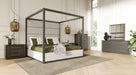 VIG Furniture - Modrest Manhattan Contemporary Canopy Grey Eastern King Bed - VGMA-BR-127-BED-EK - GreatFurnitureDeal