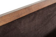 VIG Furniture - Modrest Marshall Mid-Century Modern Brown Fabric & Walnut Eastern King Bed - VGMABR-39-BED-EK - GreatFurnitureDeal