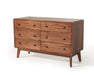 VIG Furniture - Modrest Marshall Mid-Century Modern Brown Fabric & Walnut Bedroom Set - VGMABR-39-SET-Q - GreatFurnitureDeal