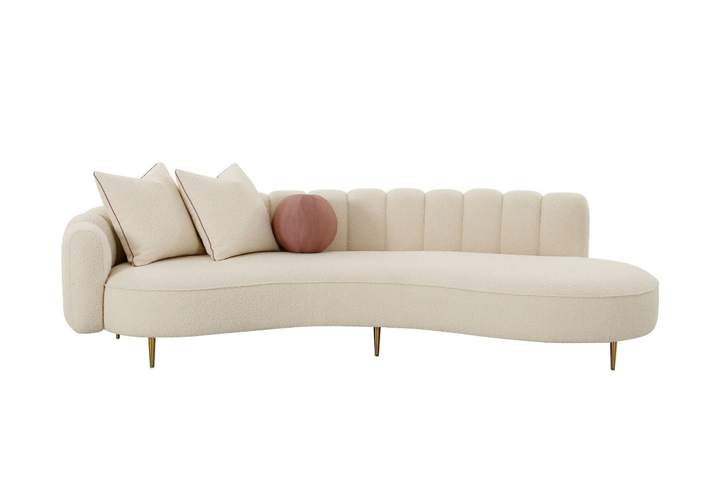 VIG Furniture - Modrest Maverick Modern Cream Fabric Chaise - VGOD-ZW-22002-CH - GreatFurnitureDeal