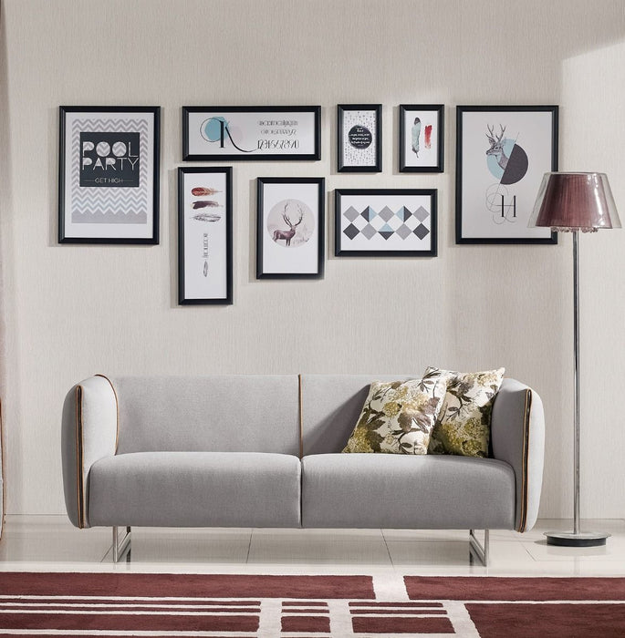 VIG Furniture - Divani Casa Medora Modern Grey Fabric Sofa - VGMB-1661-S-GRY-S - GreatFurnitureDeal