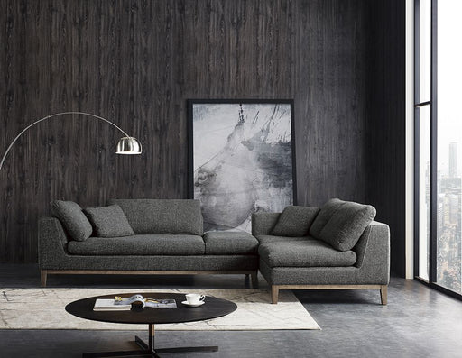 VIG Furniture - Divani Casa Hickman - Modern Dark Grey Fabric Right Facing Sectional Sofa - VGMB-C005-GRY - GreatFurnitureDeal