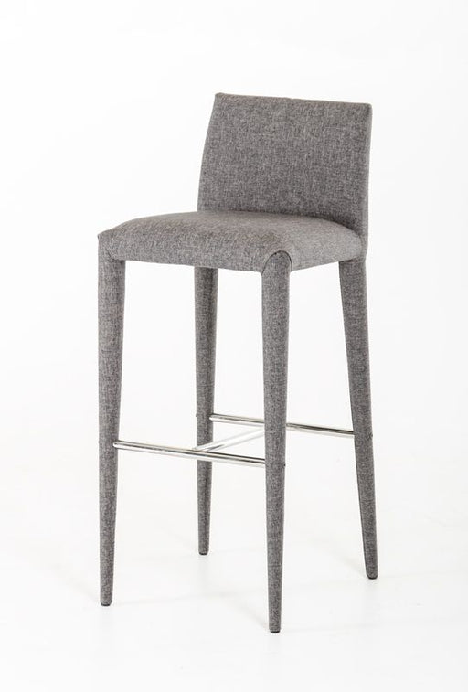VIG Furniture - Modrest Medford Mid-Century Grey Fabric Bar Stool (Set of 2) - VGEUMC-8219CH-B - GreatFurnitureDeal