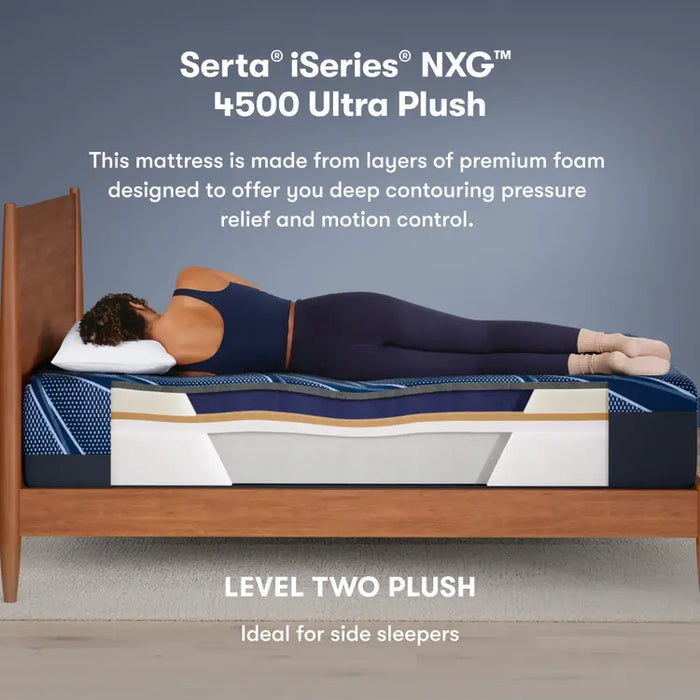 Serta Mattress - iSeries® NXG™ 4500 Ultra Plush Foam Full Mattress Set - 4500 Ultra Plush Foam - FULL-SET - GreatFurnitureDeal