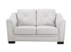 American Eagle Furniture - EK519 Light Ash Gray Genuine Leather Loveseat - EK519-LAG-LS - GreatFurnitureDeal