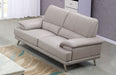 American Eagle Furniture - EK523 Gray Top Grain Leather Loveseat - EK523-GR-LS - GreatFurnitureDeal