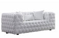 American Eagle Furniture - AE-D821 White Faux Leather Loveseat - AE-D821-W-LS - GreatFurnitureDeal