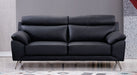 American Eagle Furniture - EK528 Black Top Grain Leather 3 Piece Living Room Set - EK528-B-SLC - GreatFurnitureDeal