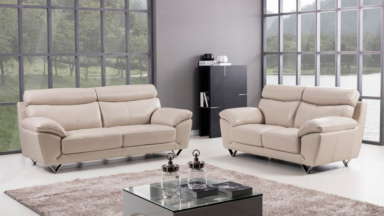 American Eagle Furniture - EK078 Light Gray Italian Leather Chair - EK078-LG-CHR