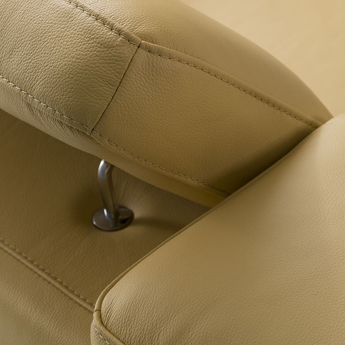 American Eagle Furniture - EK068 Yellow Italian Leather Chair - EK068-YO-CHR - GreatFurnitureDeal