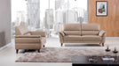 American Eagle Furniture - EK073 Tan Italian Leather Loveseat - EK073-TAN-LS - GreatFurnitureDeal