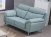American Eagle Furniture - EK528 Light Blue Top Grain Leather Loveseat - EK528-LB-LS - GreatFurnitureDeal