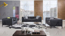 American Eagle Furniture - AE-D820 Black Faux Leather Loveseat - AE-D820-BK-LS - GreatFurnitureDeal