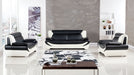 American Eagle Furniture - AE209 Black and Ivory Faux Leather Sofa - AE209-BK.W-SF - GreatFurnitureDeal