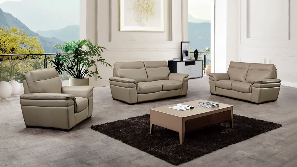 American Eagle Furniture - EK020 Tan Italian Leather Loveseat - EK020-TAN-LS - GreatFurnitureDeal