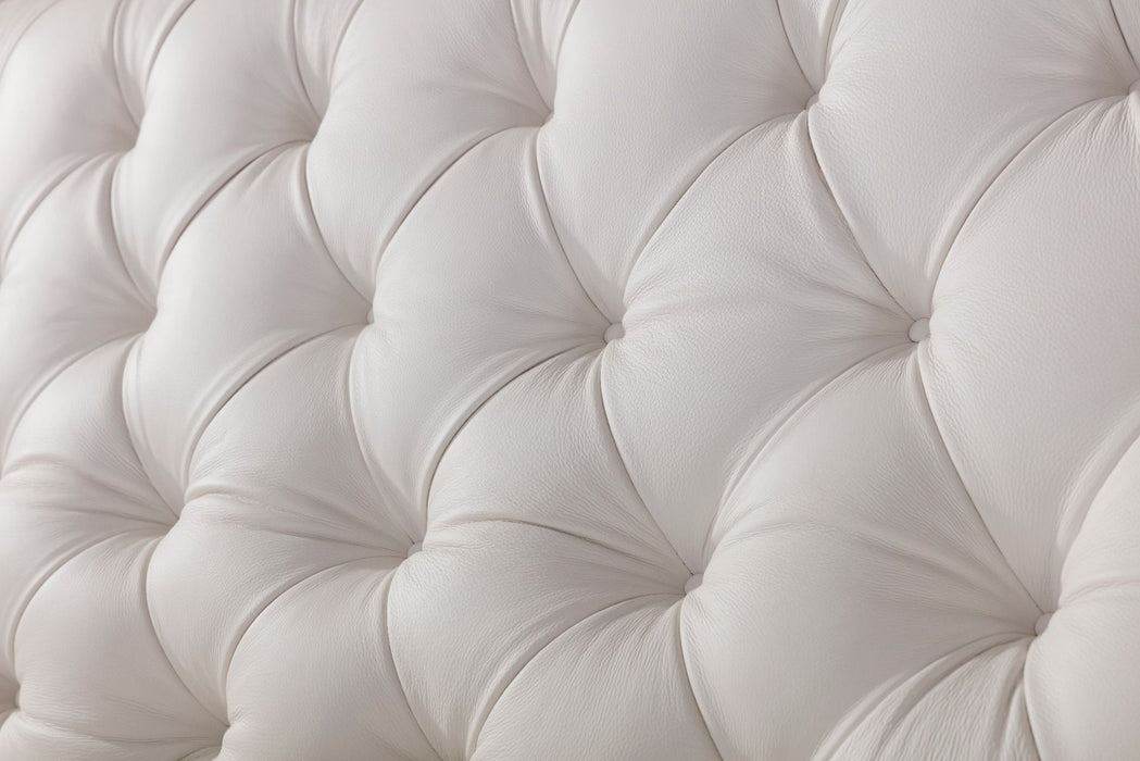 American Eagle Furniture - EK8003 White Italian Leather Sofa - EK8003-W-SF - GreatFurnitureDeal