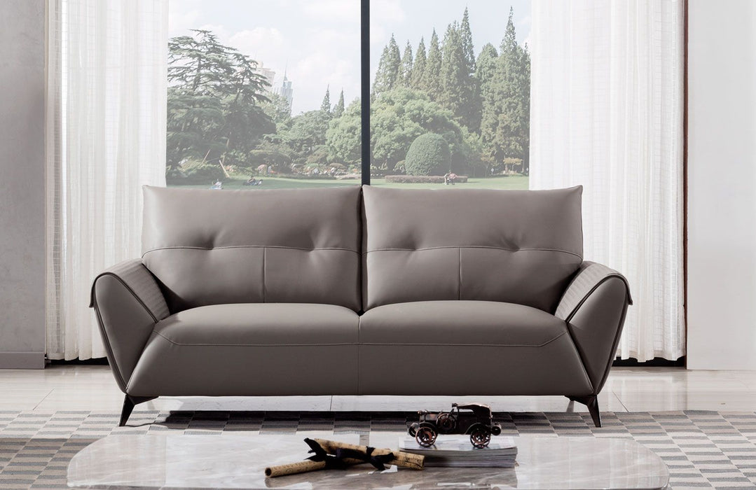 American Eagle Furniture - AE618 Warm Gray Microfiber Leather 3 Piece Living Room Set - AE618-WG -SLC - GreatFurnitureDeal