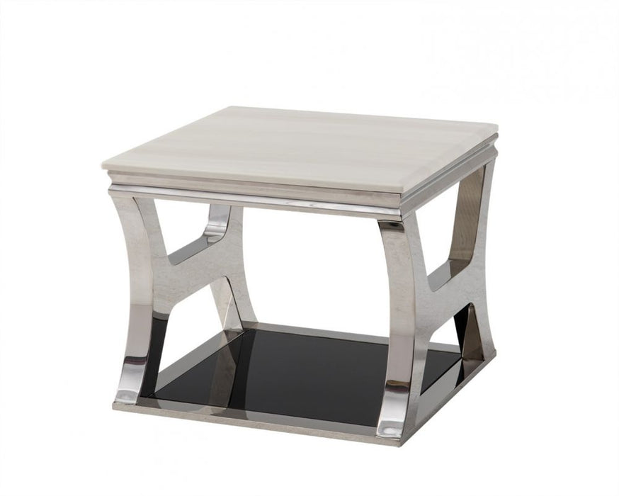 American Eagle Furniture - GL-J828 Faux Marble End Table - GL-J828