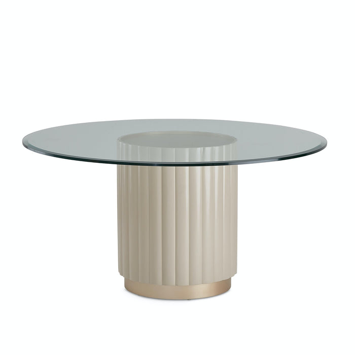 AICO Furniture - Malibu Crest Round Dining Table in Chardonnay - N9007001-101-822