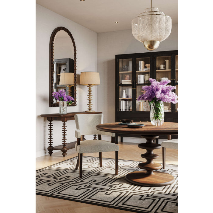 Bramble - Milano Round Dining Table 60" in Walnut - 28228WLT----- - GreatFurnitureDeal