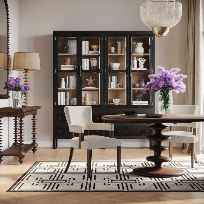 Bramble - Milano Round Dining Table 60" in Walnut - 28228WLT----- - GreatFurnitureDeal