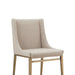 VIG Furniture - Modrest Mimi Contemporary Beige Brass Dining Chair (Set of 2) - VGGAGA-6544CH-BEI-DC - GreatFurnitureDeal