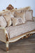 European Furniture - Veronica Luxury Loveseat in Antique Beige and Antique Dark Gold leaf - 47075-L - GreatFurnitureDeal