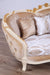 European Furniture - Valentine II Luxury Sofa in Beige With Dark Gold Leafs - 45012-S - GreatFurnitureDeal