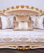 European Furniture - Valentine II Luxury Sofa in Beige With Dark Gold Leafs - 45012-S - GreatFurnitureDeal