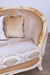 European Furniture - Valentine II Luxury Loveseat in Beige With Dark Gold Leafs - 45012-L - GreatFurnitureDeal