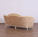 European Furniture - Valentine II Luxury Sofa in Beige With Dark Gold Leafs - 45012-S - GreatFurnitureDeal