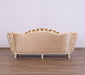 European Furniture - Valentine II Luxury Sofa in Beige With Dark Gold Leafs - 45012-S - GreatFurnitureDeal