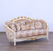 European Furniture - Valentine Luxury Loveseat in Beige - Dark Gold Leafs - 45010-L - GreatFurnitureDeal