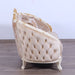 European Furniture - Valentine Luxury Loveseat in Beige - Dark Gold Leafs - 45010-L - GreatFurnitureDeal
