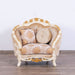 European Furniture - Valentine Luxury Chair and 1/2 in Beige With Dark Gold Leafs - 45010-C - GreatFurnitureDeal