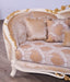 European Furniture - Valentine Luxury Sofa in Beige - Dark Gold Leafs - 45010-S - GreatFurnitureDeal