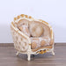 European Furniture - Valentine Luxury Chair and 1/2 in Beige With Dark Gold Leafs - 45010-C - GreatFurnitureDeal