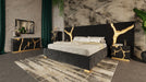VIG Furniture - Modrest Aspen Modern Black Gold Eastern King Bed with Nightstands - VGVCBD1801-BLK-BED-2NS-SET-EK - GreatFurnitureDeal