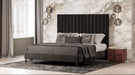 VIG Furniture - Modrest Hemlock - Modern Dark Grey Velvet Eastern King Bed - VGKKB606-GRY-EK - GreatFurnitureDeal