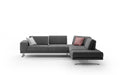 VIG Furniture - Coronelli Collezioni Mood - Italian Grey Leather Right Facing Sectional Sofa - VGCC-MOOD-RAF-3011 - GreatFurnitureDeal