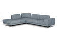 VIG Furniture - Coronelli Collezioni Mood Contemporary Blue Leather Left Facing Sectional Sofa - VGCCMOOD-SPAZIO-BLUE-LAF - GreatFurnitureDeal