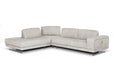VIG Furniture - Coronelli Collezioni Mood Contemporary Light Grey Leather Left Facing Sectional Sofa - VGCCMOOD-SPAZIO-LT-GRY-LAF - GreatFurnitureDeal