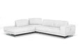 VIG Furniture - Coronelli Collezioni Mood Italian White Leather Left Facing Sectional Sofa - VGCCMOOD-SPAZIO-100-WHT-LAF-SECT - GreatFurnitureDeal