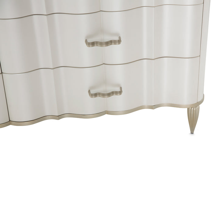AICO Furniture - London Place Dresser with Mirror in Creamy Pearl - N9004050SA-260-112 - GreatFurnitureDeal