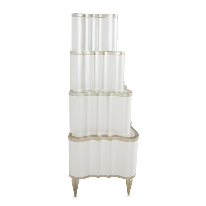 AICO Furniture - London Place Tiered Chest in Light Champagne - N9004070SA-112