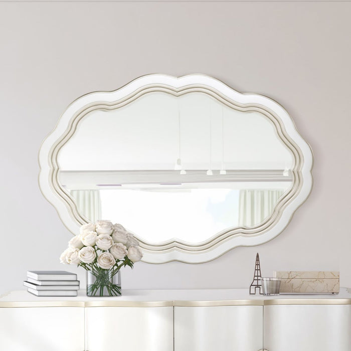 AICO Furniture - London Place Wall Mirror in Creamy Pearl - N9004260-112