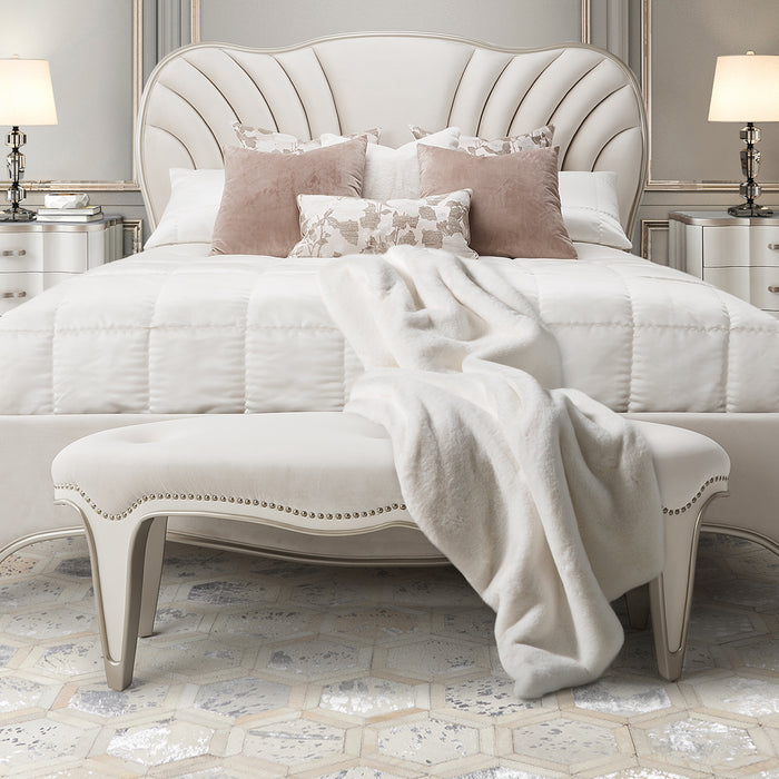 AICO Furniture - London Place Accent Bench in Creamy Pearl - N9004904-112