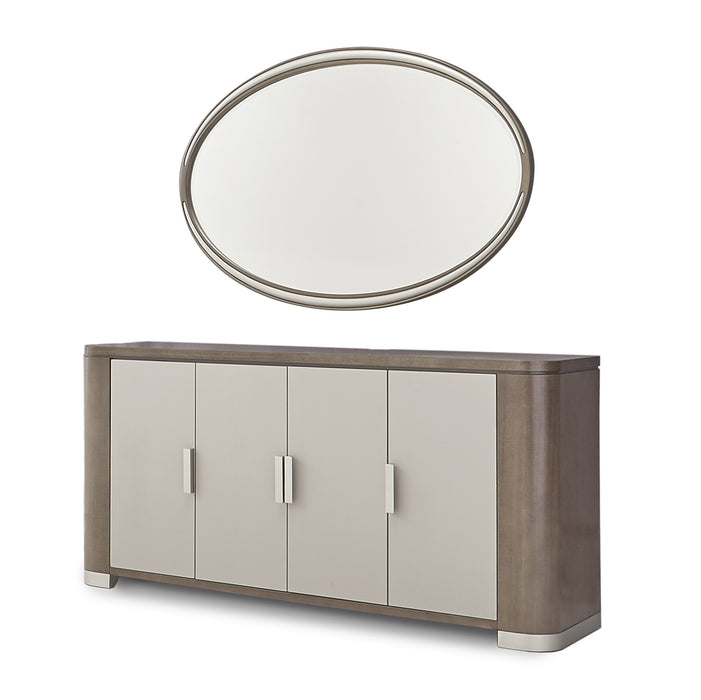 AICO Furniture - Roxbury Park Sideboard with Mirror in Slate - N9006007SA-260-220 - GreatFurnitureDeal